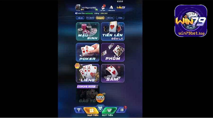 Ấn tượng với kho tàng game bài đổi thưởng ăn khách